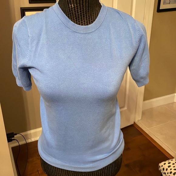 Zara Tops - Zara sky blue knit short sleeve tee shirt medium